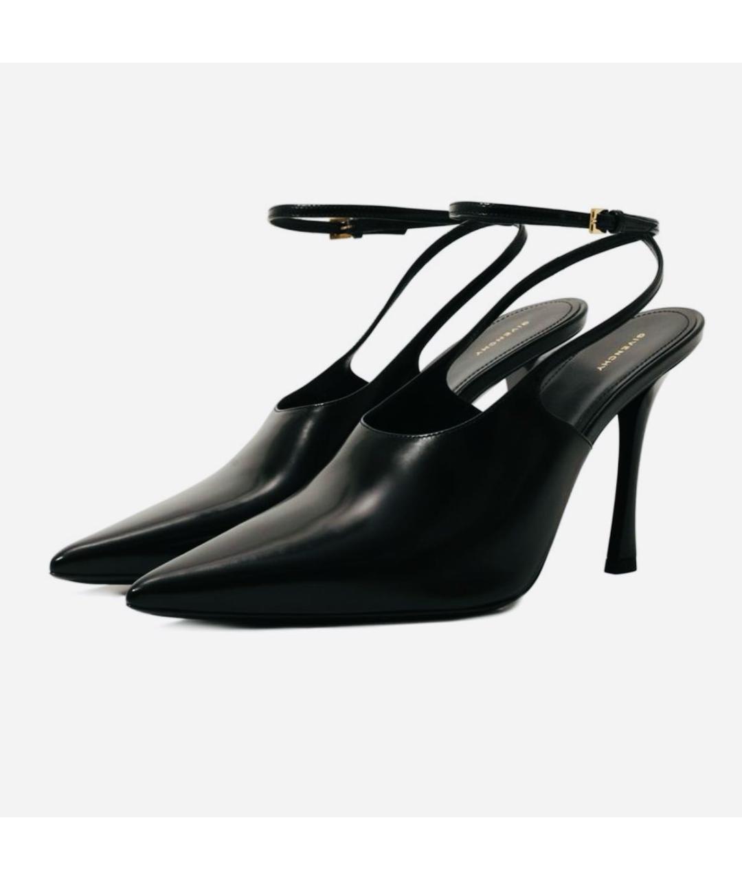 GIVENCHY Черные кожаные туфли, фото 2