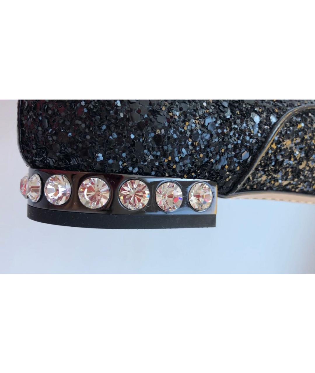 MIU MIU Черные кожаные брогги и оксфорды, фото 7