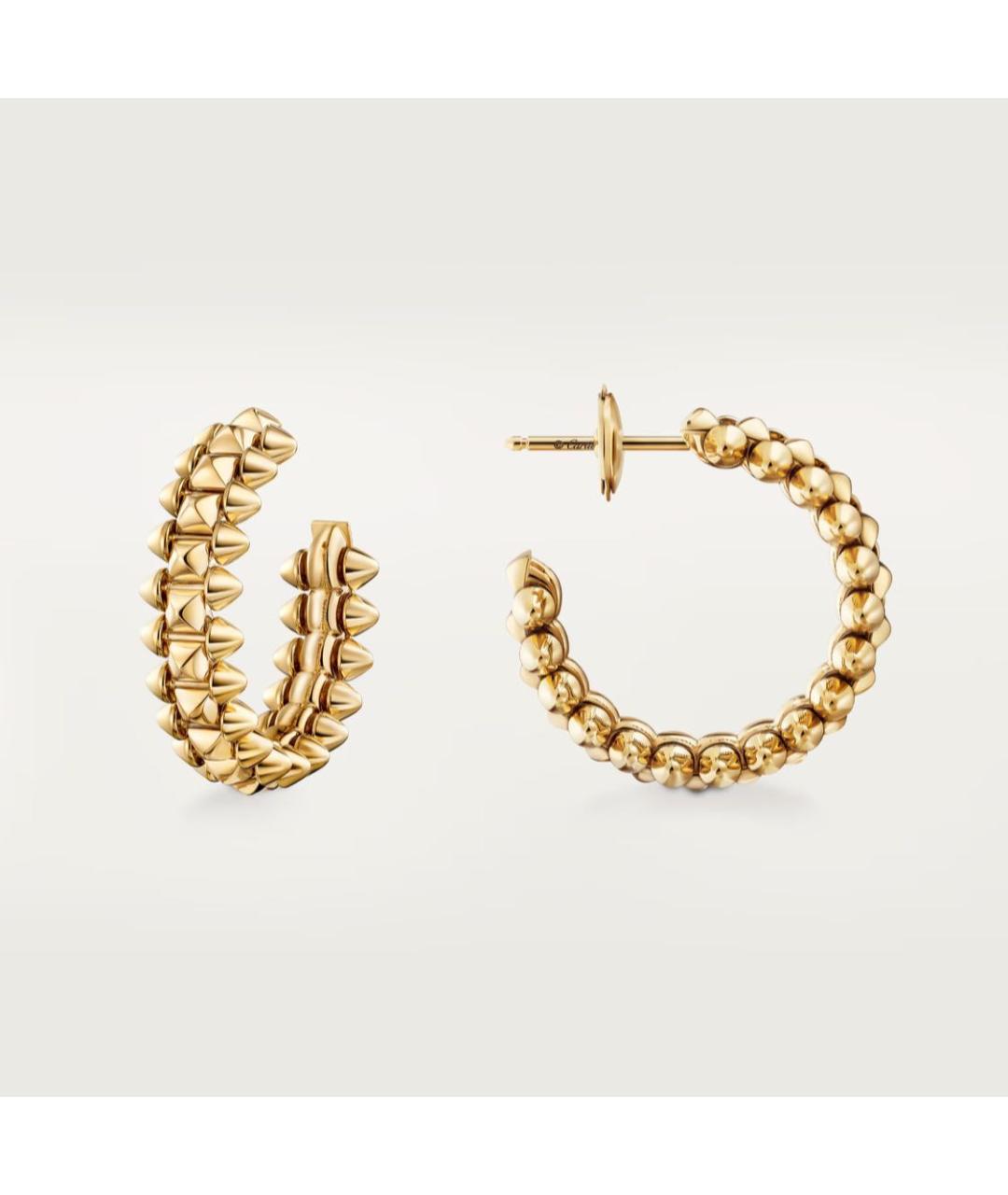 CARTIER Золотые серьги из желтого золота, фото 2