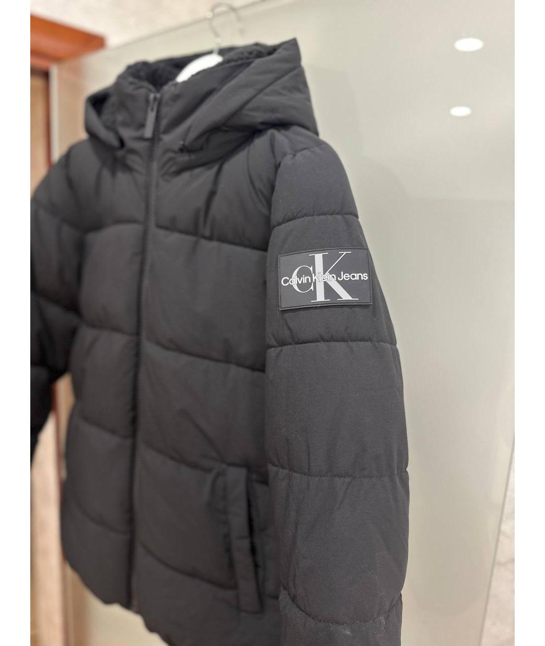 CALVIN KLEIN Черная полиэстеровая куртка, фото 2