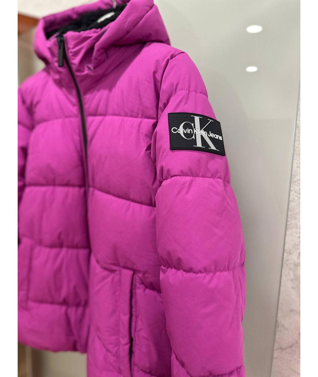 CALVIN KLEIN Фуксия полиэстеровая куртка, фото 2