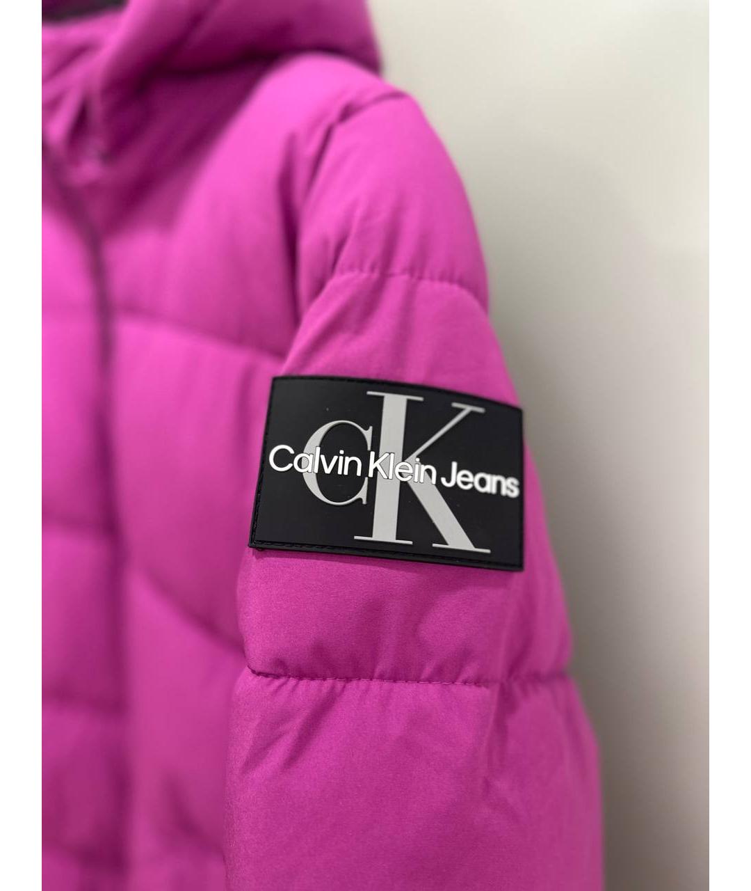 CALVIN KLEIN Фуксия полиэстеровая куртка, фото 4