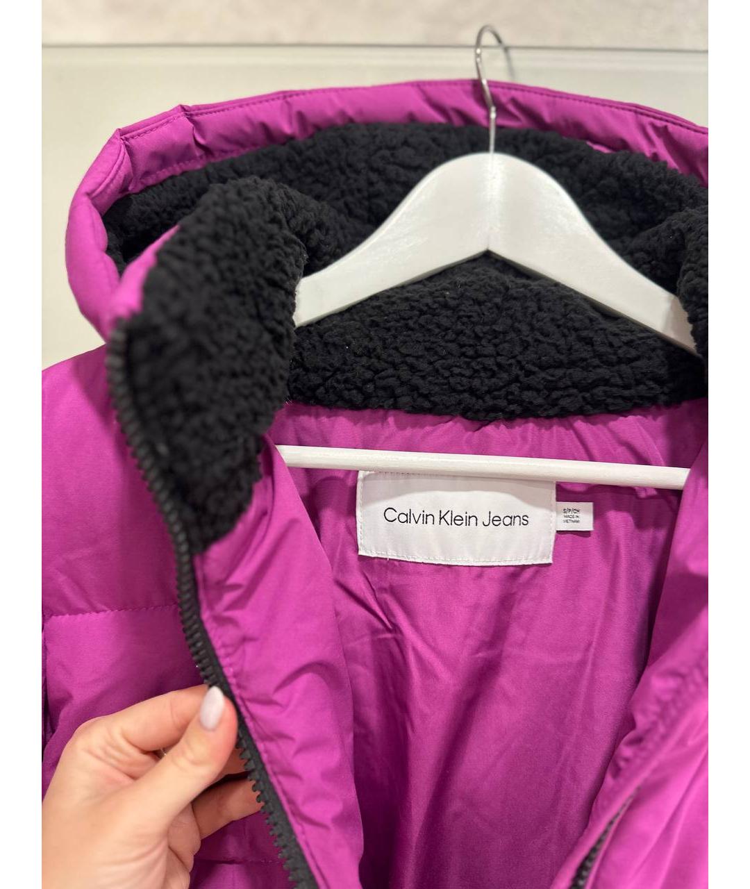 CALVIN KLEIN Фуксия полиэстеровая куртка, фото 5