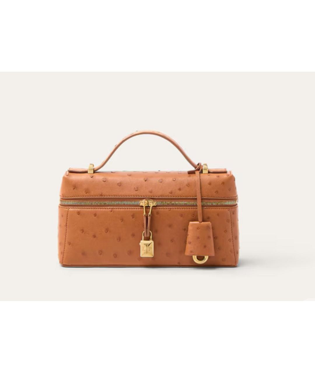 LORO PIANA Оранжевая сумка через плечо из экзотической кожи, фото 8