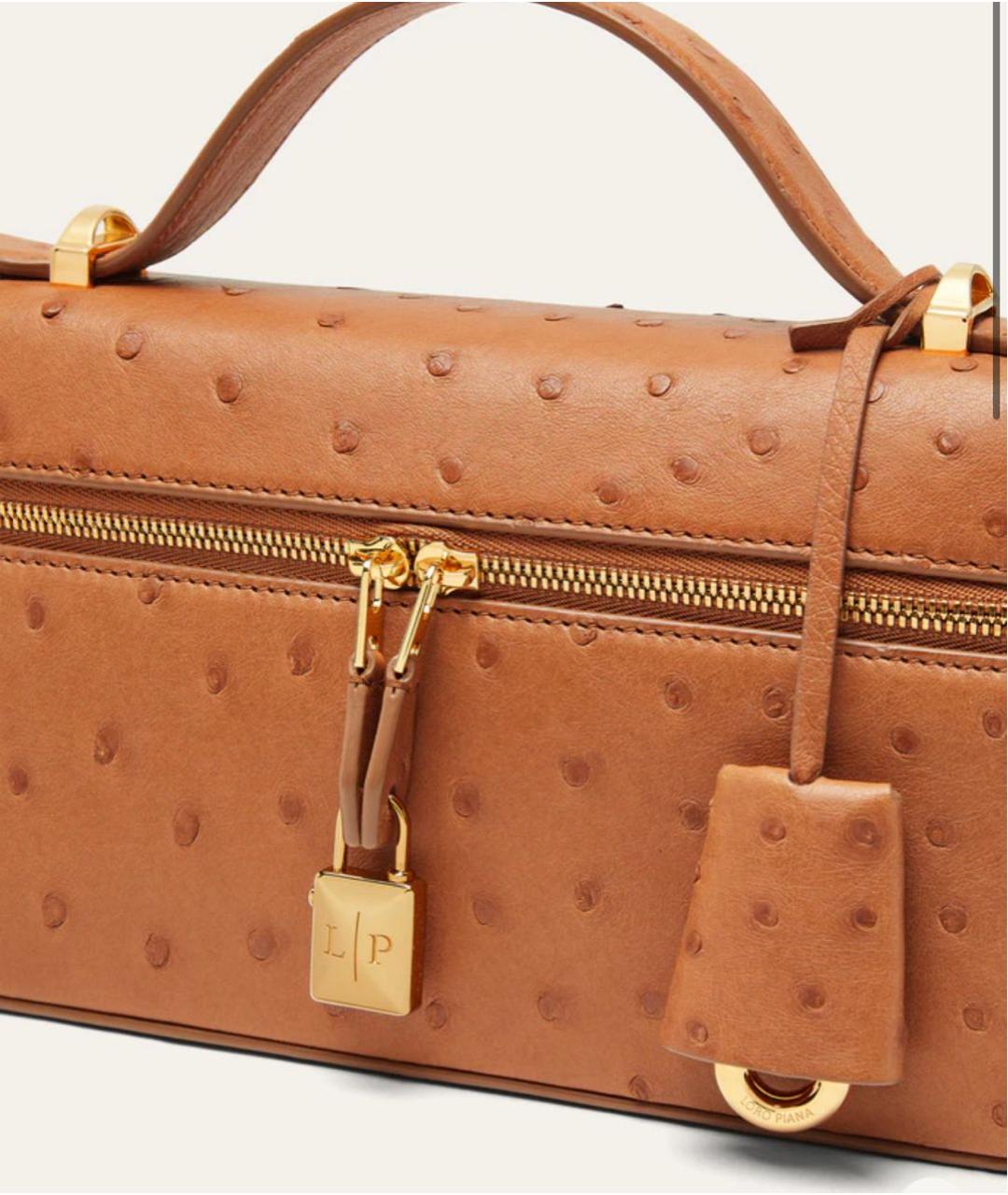 LORO PIANA Оранжевая сумка через плечо из экзотической кожи, фото 2