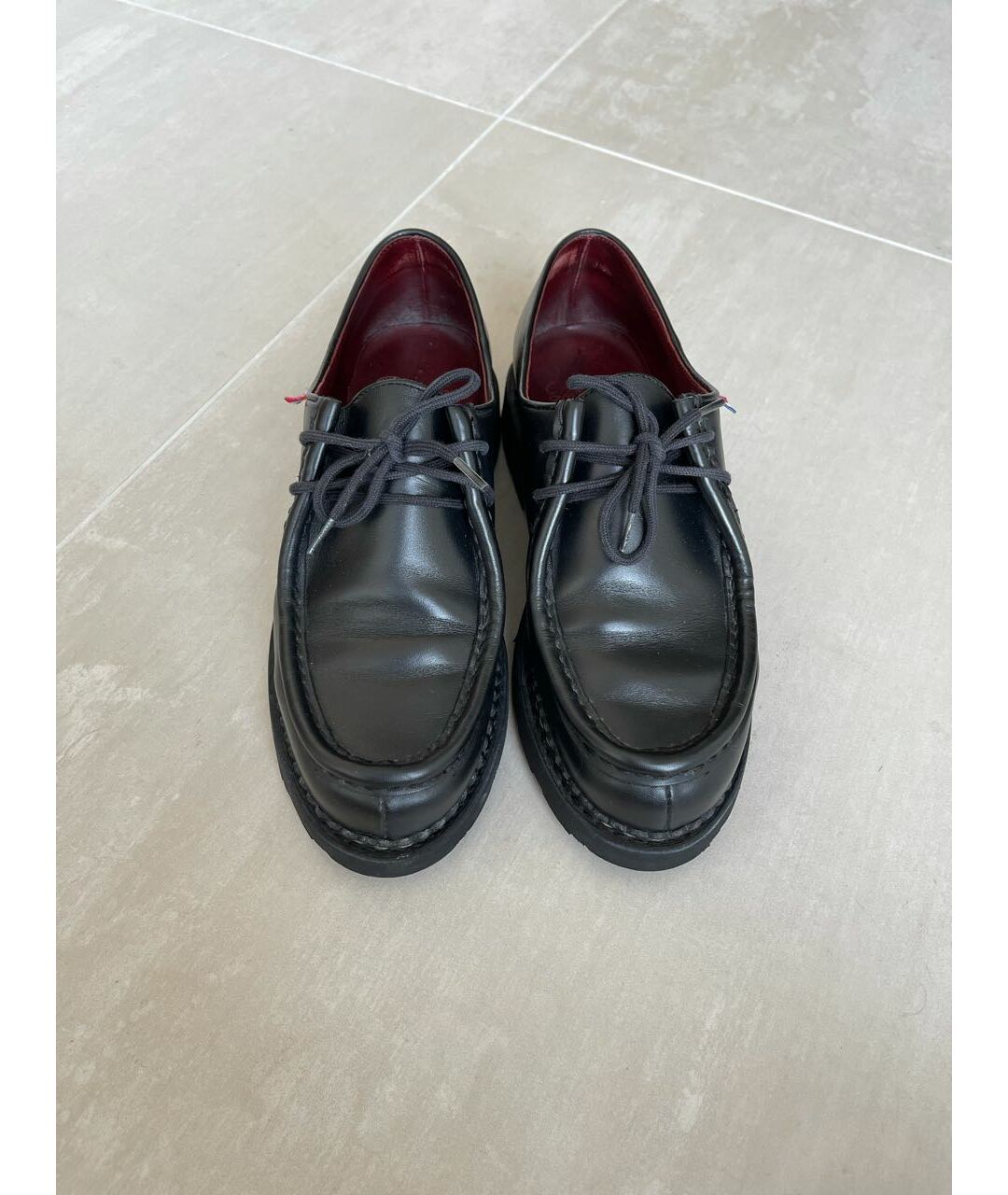 PARABOOT Черные кожаные низкие ботинки, фото 2