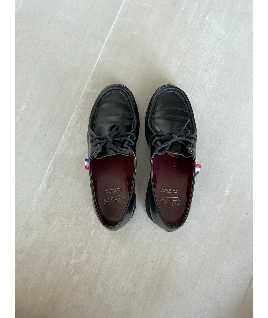 PARABOOT Черные кожаные низкие ботинки, фото 3