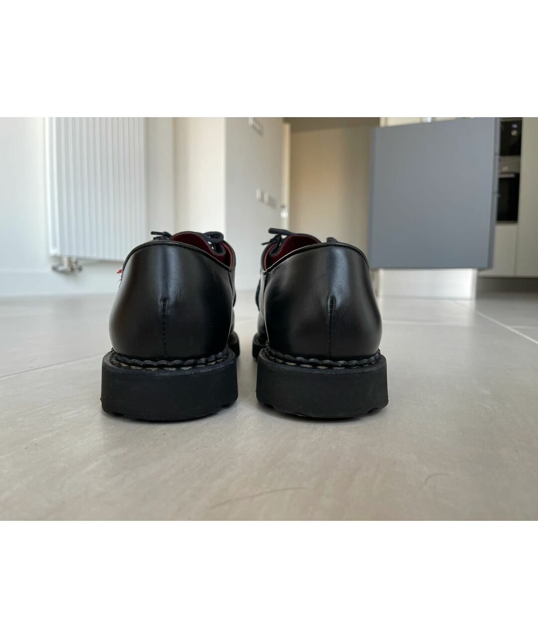 PARABOOT Черные кожаные низкие ботинки, фото 4