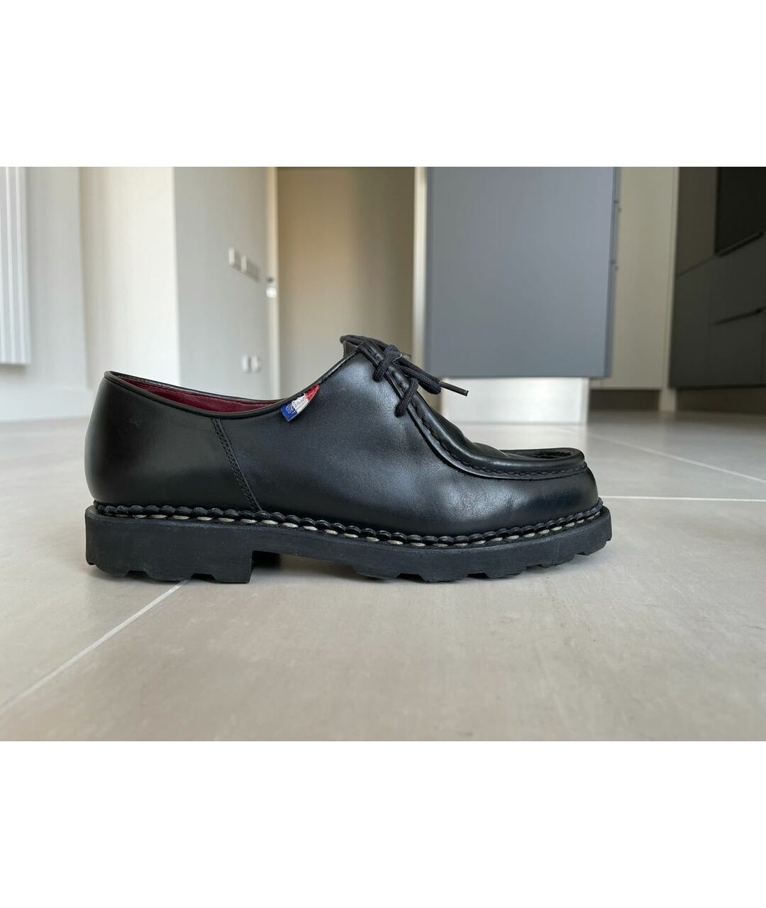 PARABOOT Черные кожаные низкие ботинки, фото 5