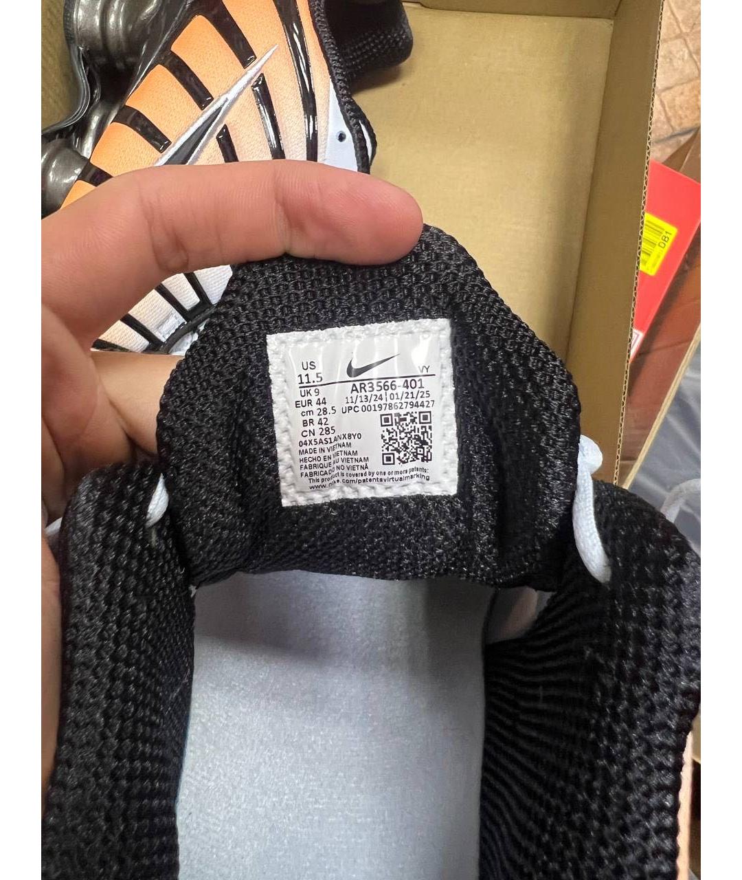 NIKE Оранжевое текстильные низкие кроссовки / кеды, фото 5