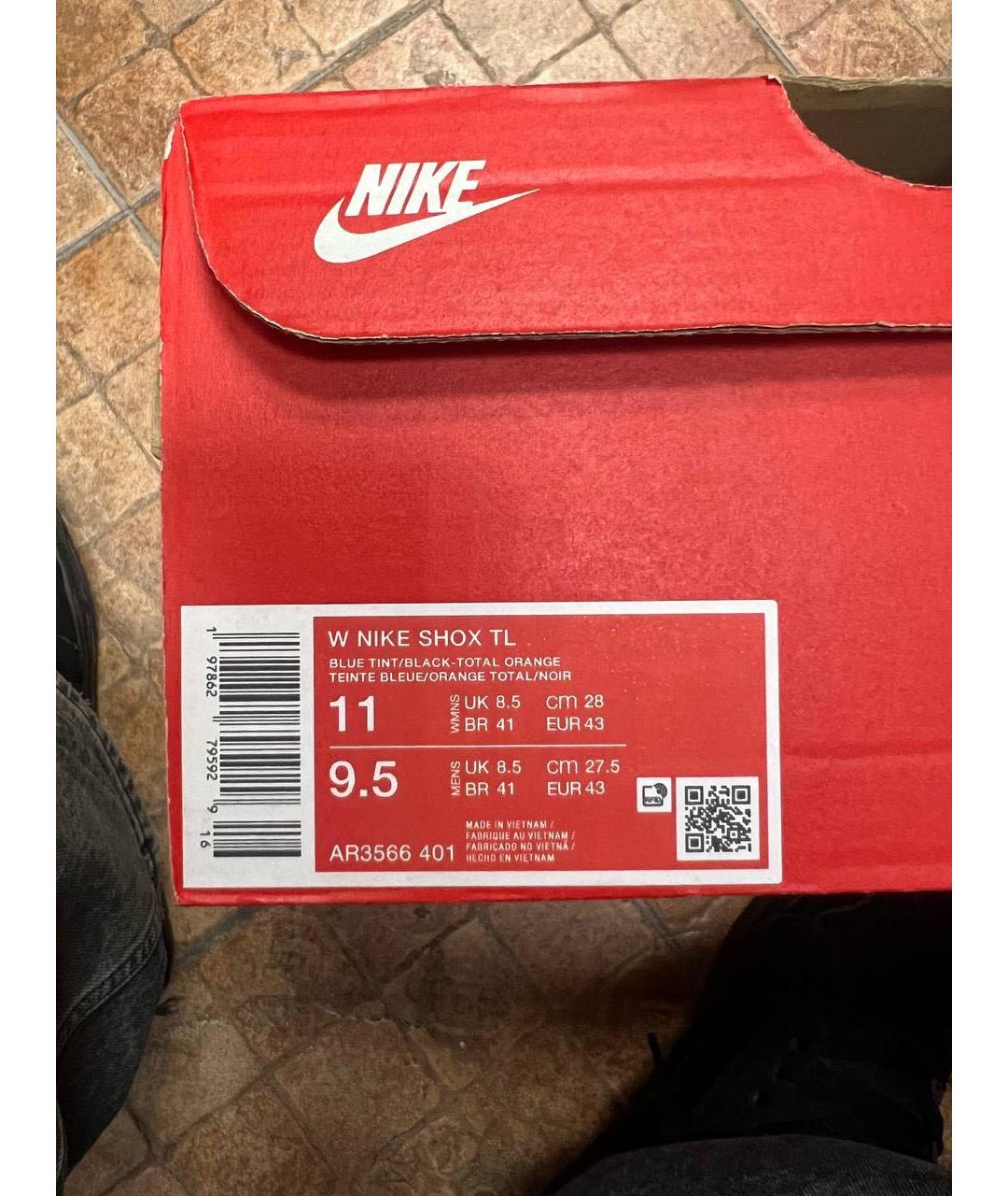 NIKE Оранжевое текстильные низкие кроссовки / кеды, фото 6