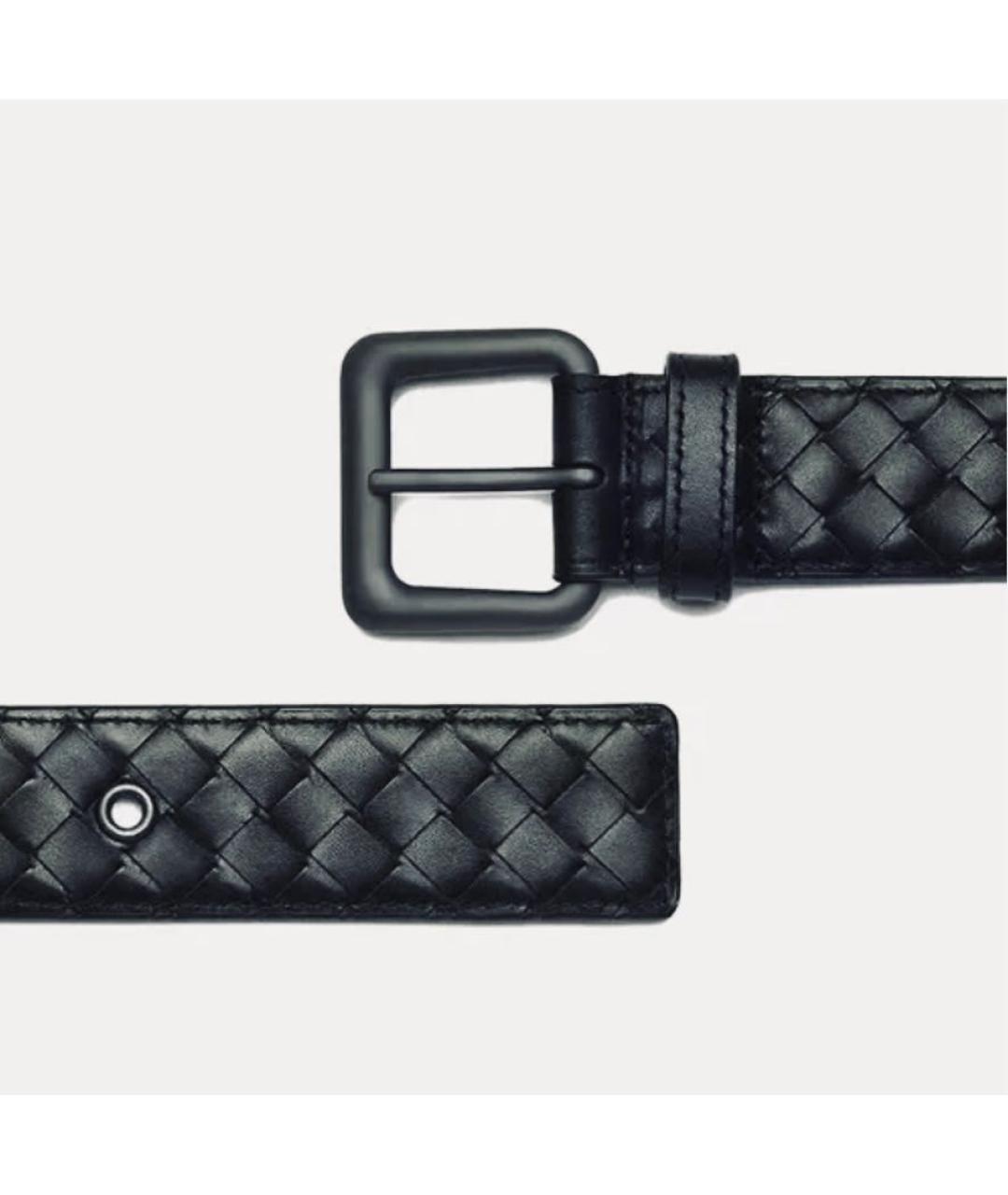 BOTTEGA VENETA Черный кожаный ремень, фото 5