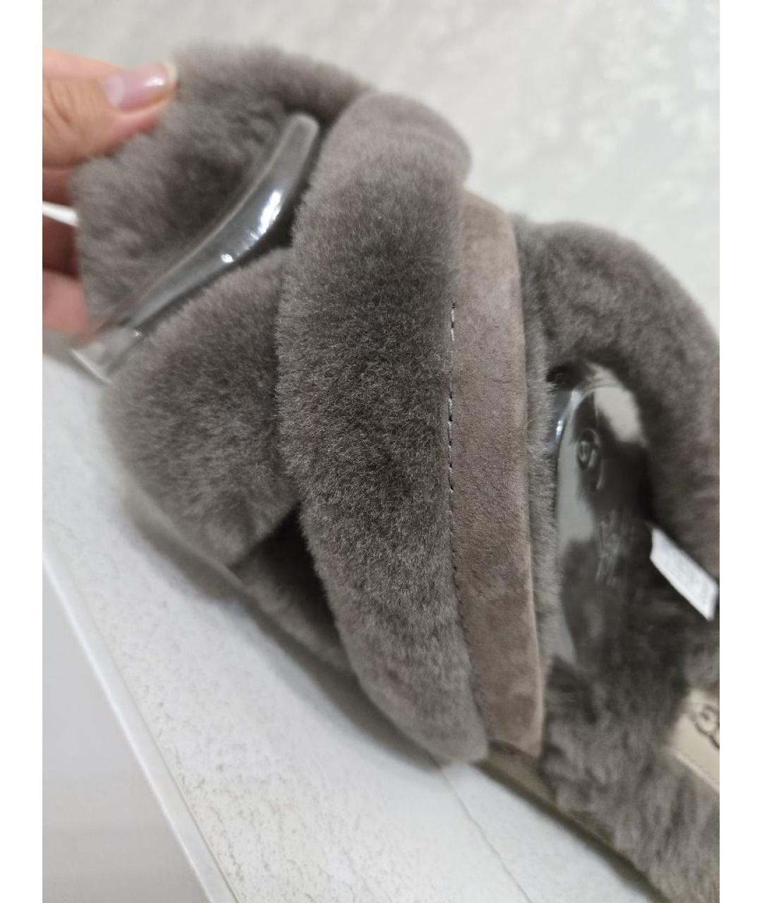 UGG AUSTRALIA Серые шлепанцы, фото 7