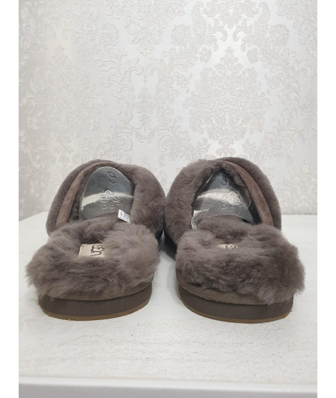 UGG AUSTRALIA Серые шлепанцы, фото 4