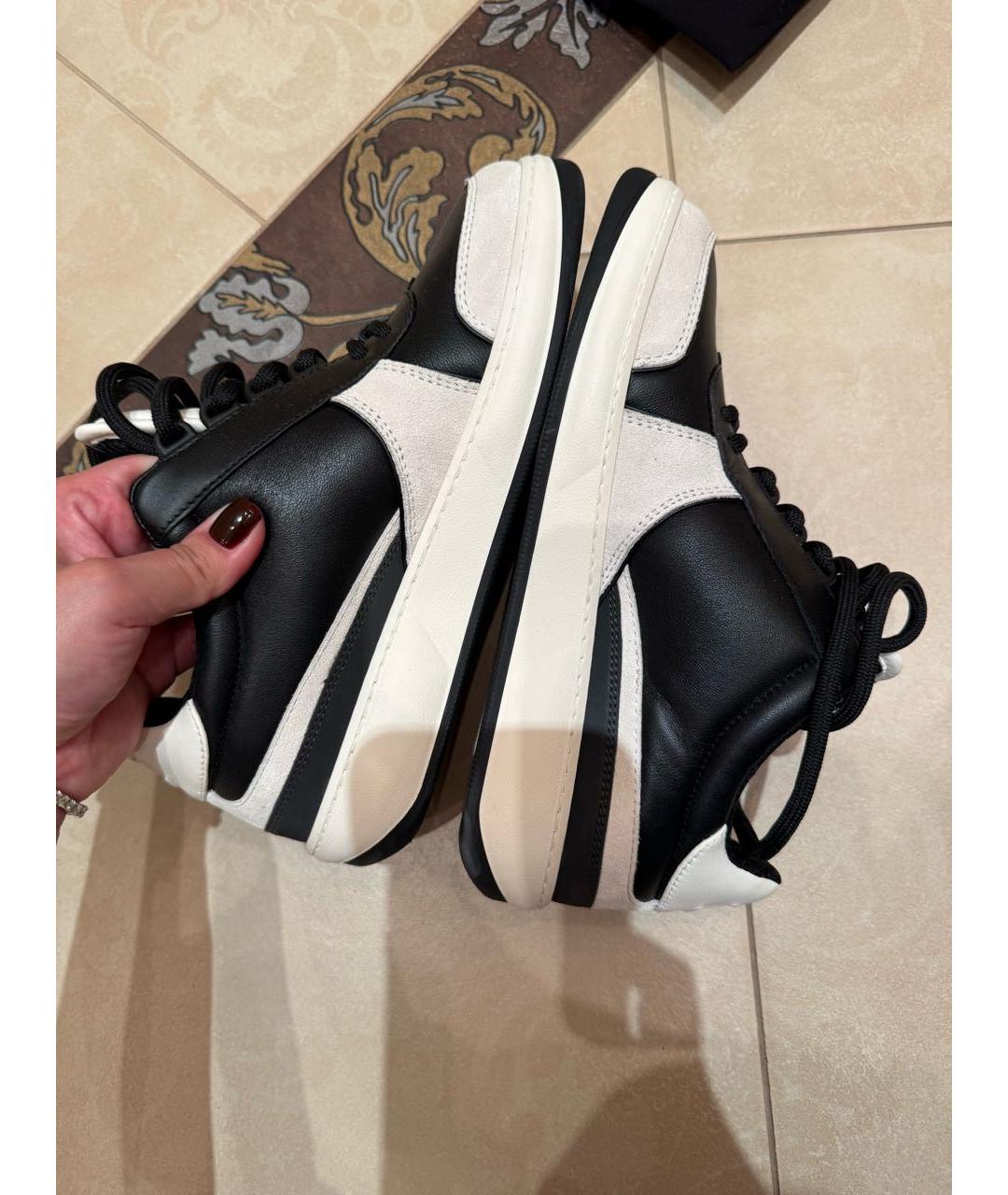 CHANEL Черные кожаные кроссовки, фото 5