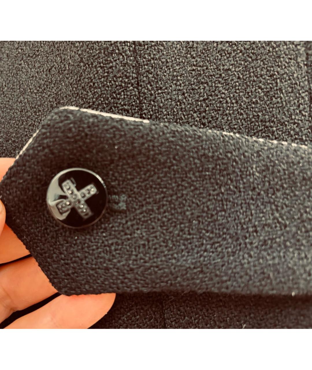 CHANEL Черное шерстяное повседневное платье, фото 3