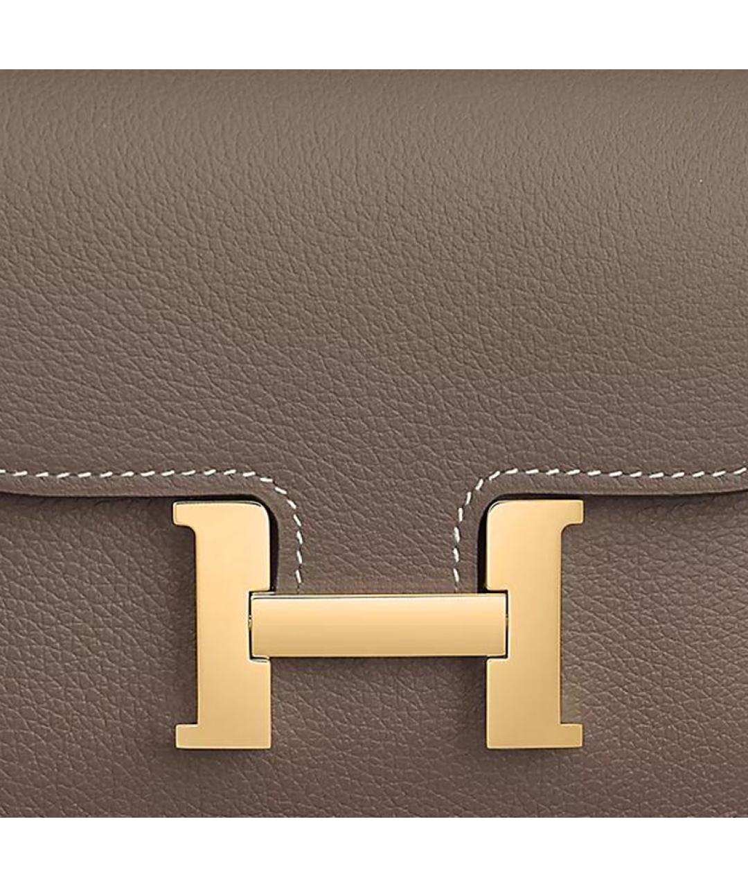 HERMES Коричневый кожаный кошелек, фото 5