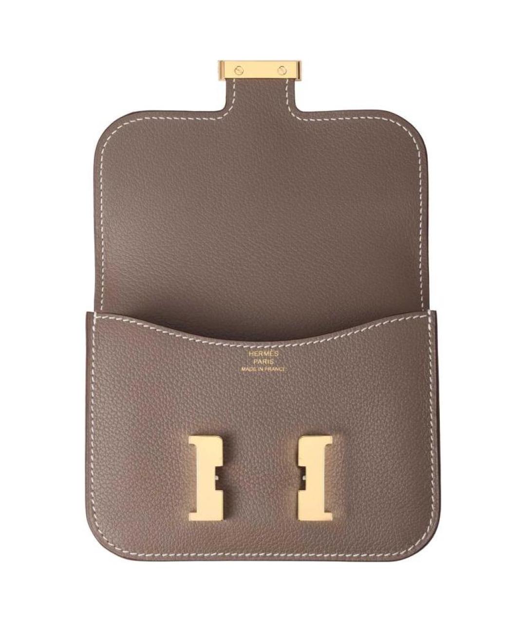HERMES Коричневый кожаный кошелек, фото 4