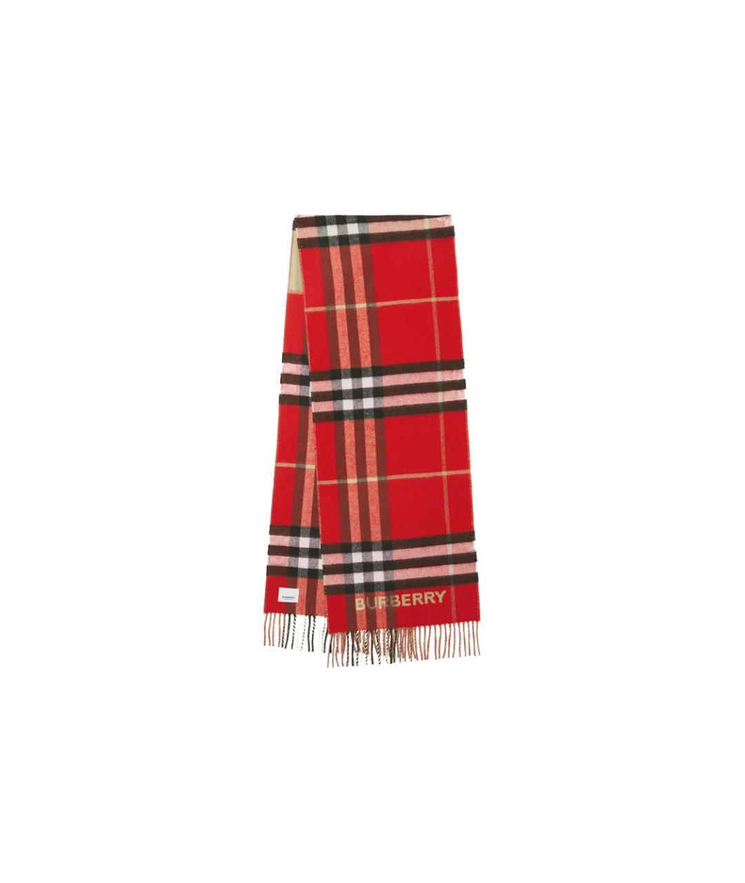 BURBERRY Красный шарф, фото 1