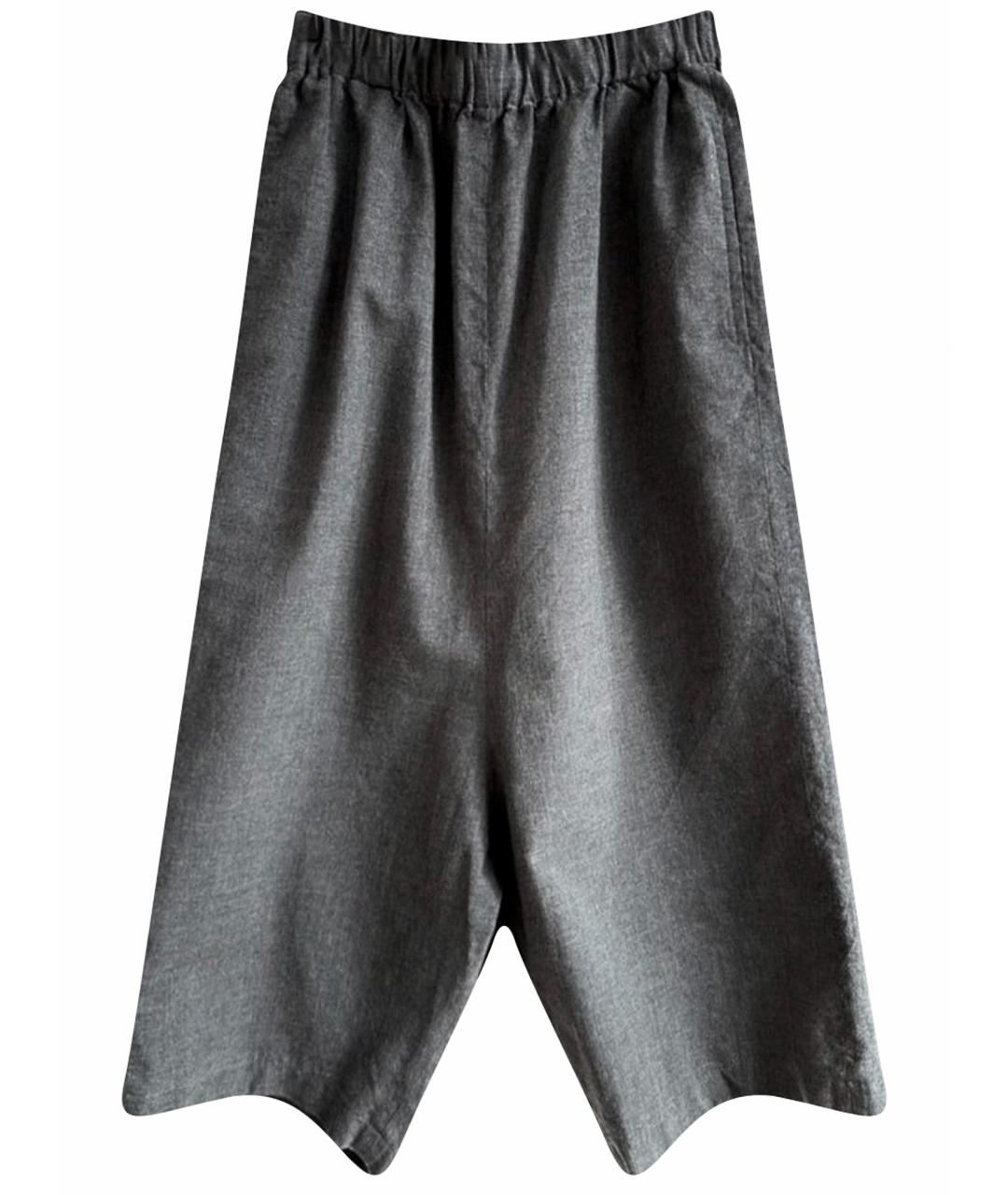 COMME DES GARÇONS Серые шерстяные брюки широкие, фото 1