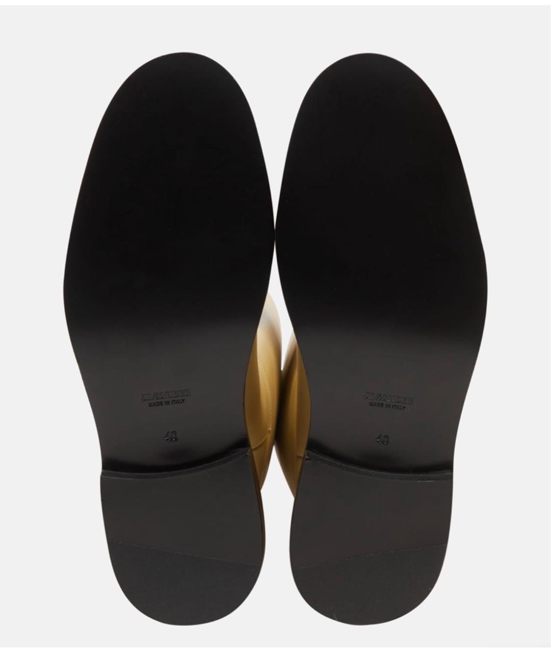 JIL SANDER Бежевые кожаные сапоги, фото 3