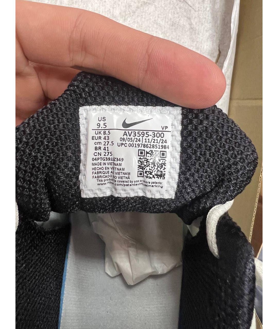 NIKE Зеленые текстильные низкие кроссовки / кеды, фото 5