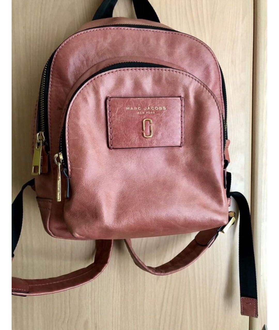 MARC JACOBS Коралловый кожаный рюкзак, фото 9