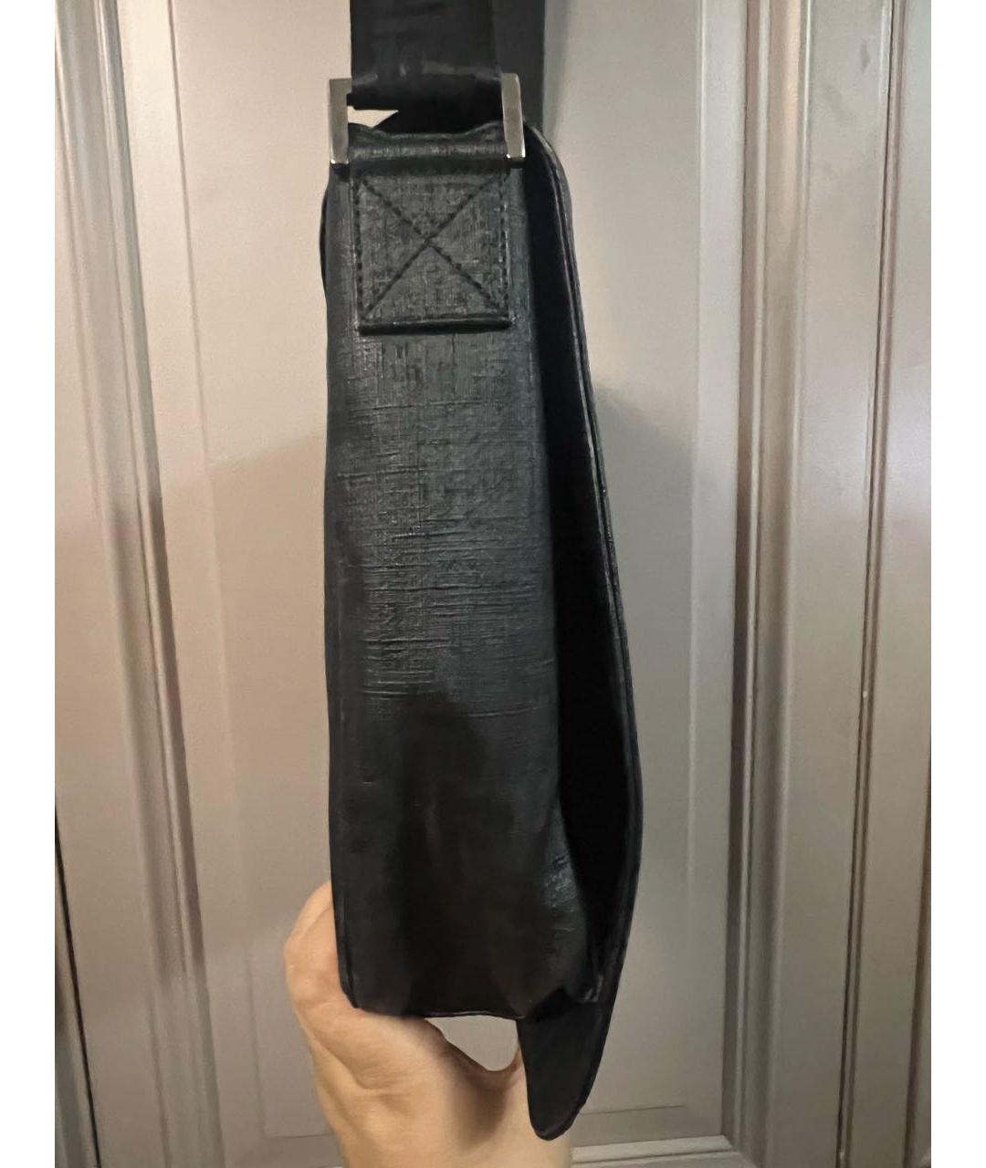 FENDI Антрацитовая кожаная сумка на плечо, фото 2