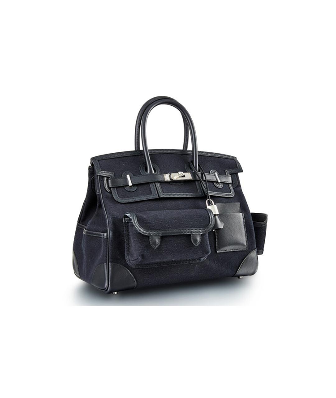 HERMES Черная сумка с короткими ручками, фото 2