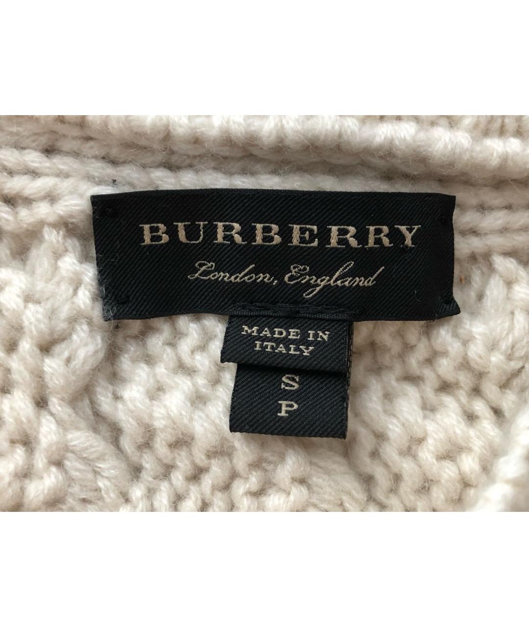 BURBERRY Белый кашемировый джемпер / свитер, фото 3