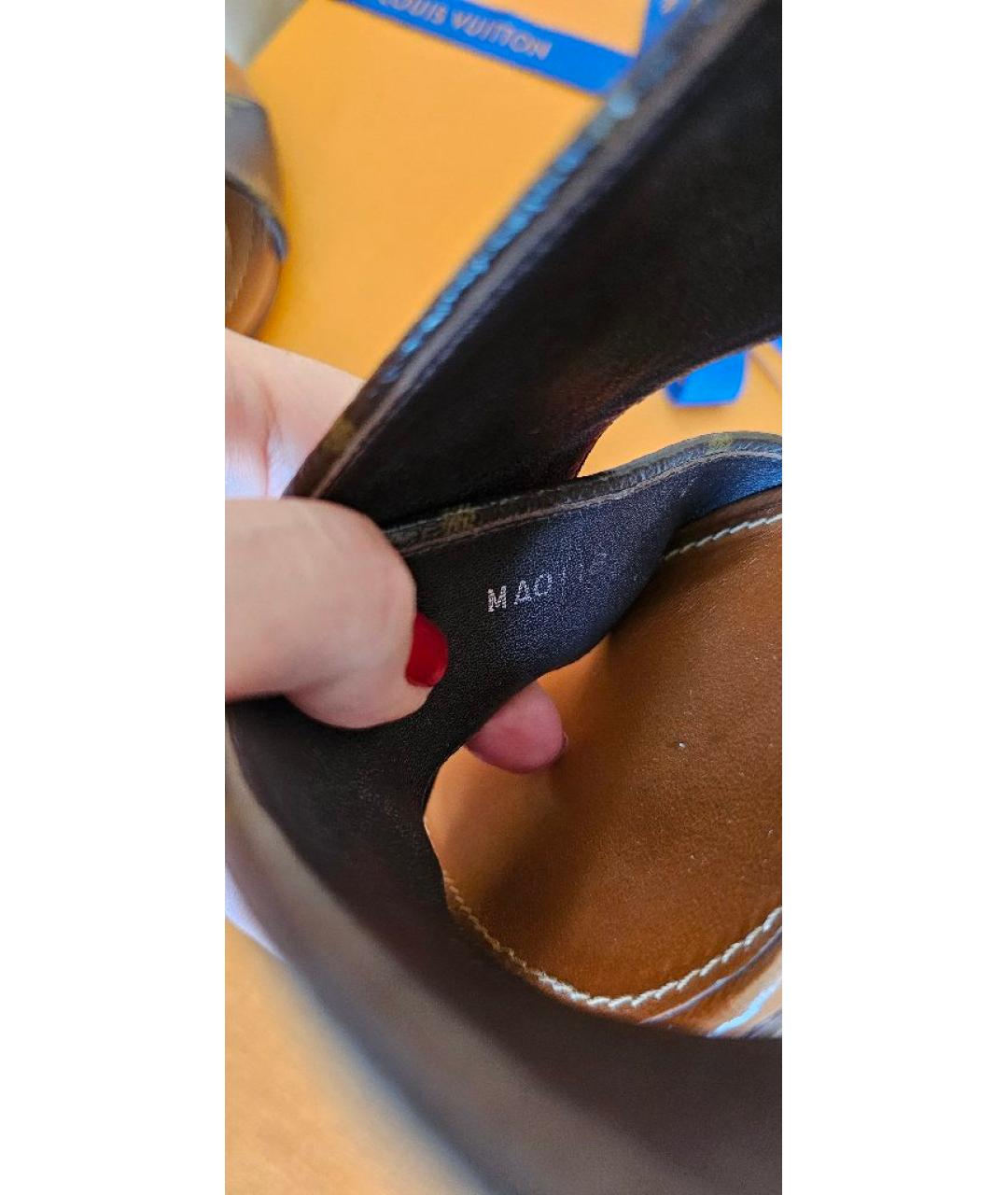 LOUIS VUITTON Коричневые мюли, фото 6