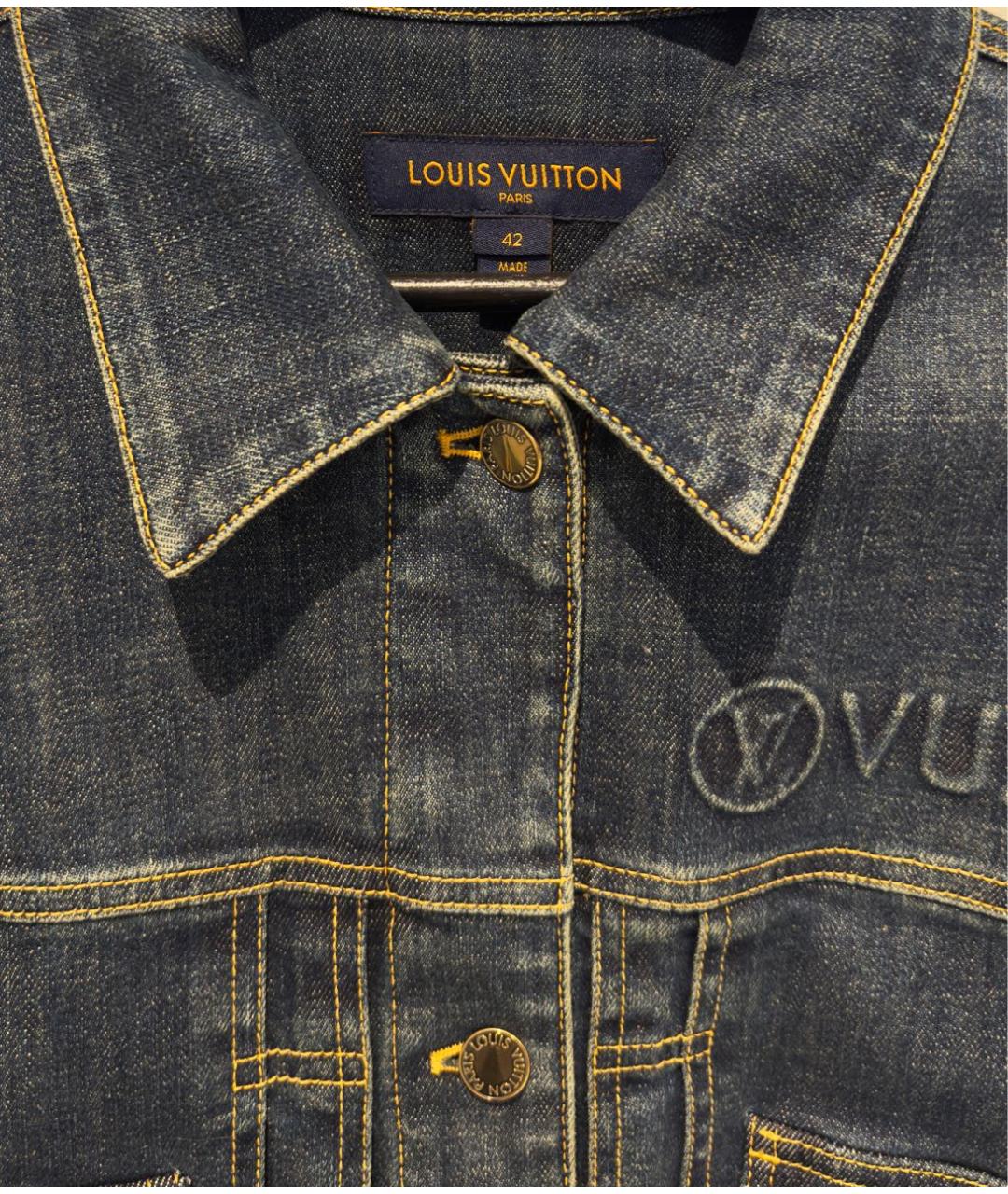 LOUIS VUITTON Темно-синяя хлопковая куртка, фото 4