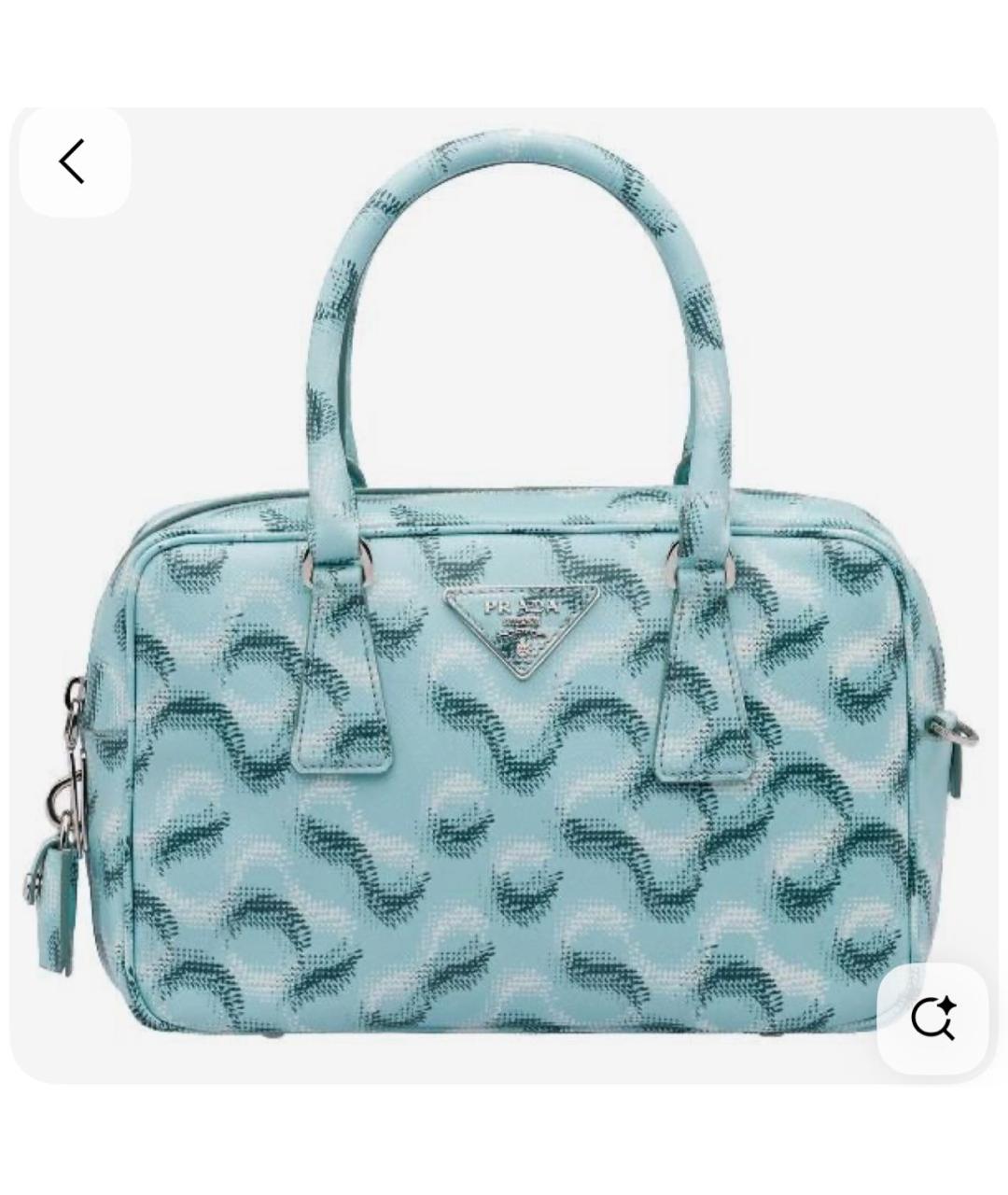 PRADA Голубая сумка с короткими ручками, фото 5