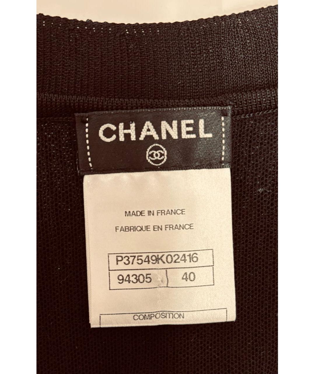 CHANEL Черное вискозное коктейльное платье, фото 6