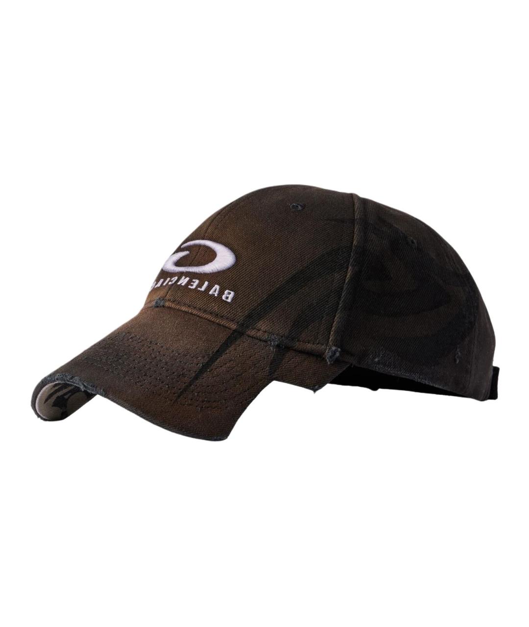 BALENCIAGA Коричневая хлопковая кепка, фото 1