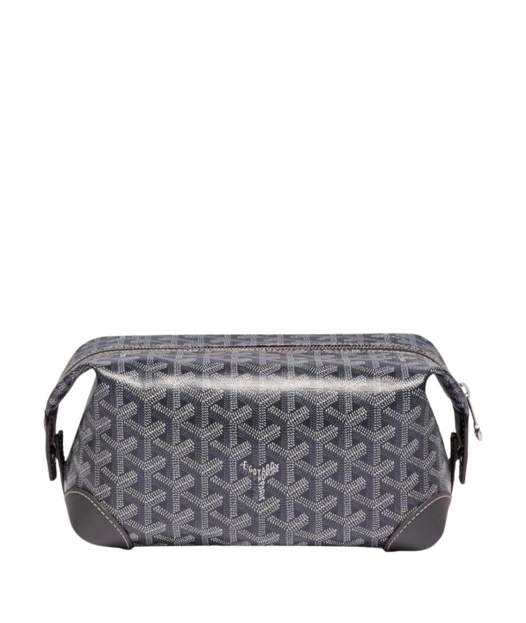 GOYARD Серая кожаная косметичка, фото 1