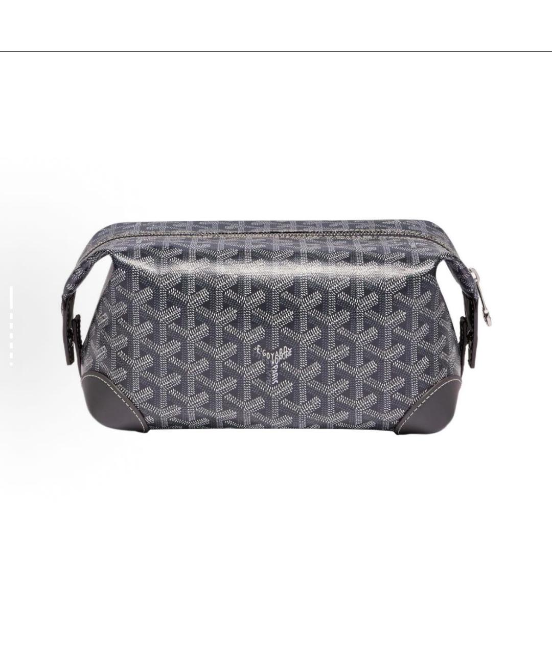 GOYARD Серая кожаная косметичка, фото 8
