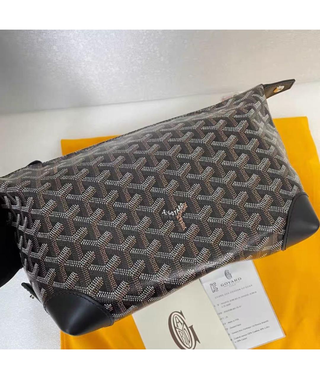 GOYARD Серая кожаная косметичка, фото 3