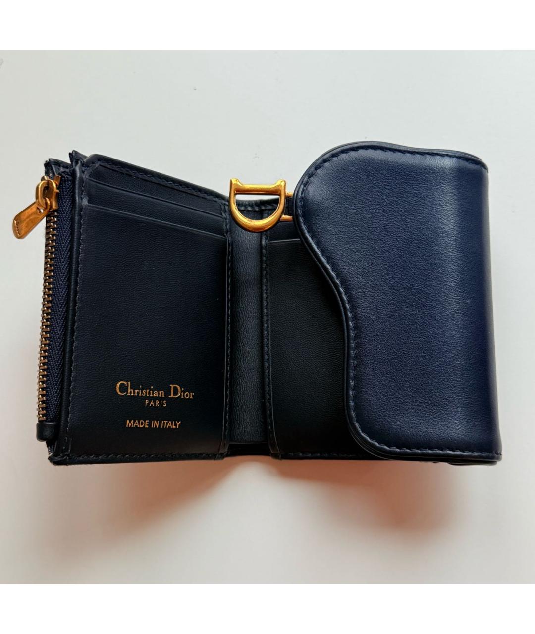 CHRISTIAN DIOR Темно-синий кошелек, фото 4
