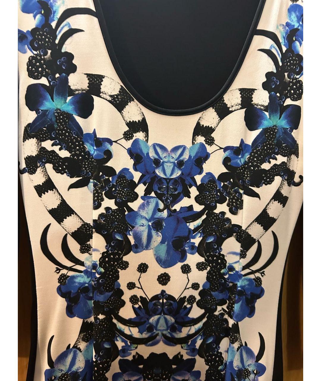 JUST CAVALLI Синее вискозное коктейльное платье, фото 4