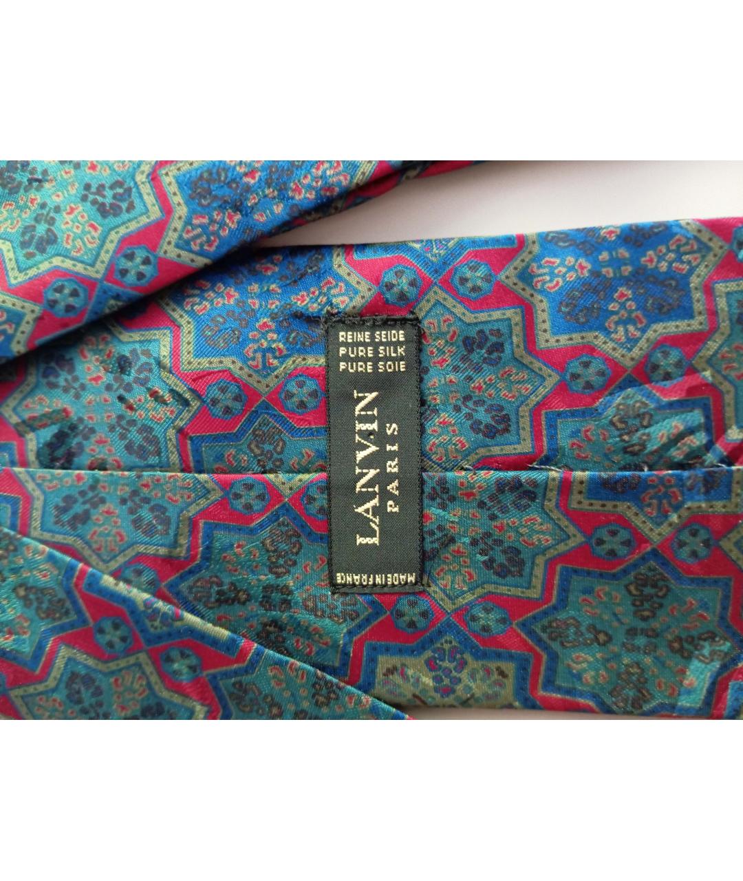 LANVIN Темно-синий шелковый галстук, фото 3