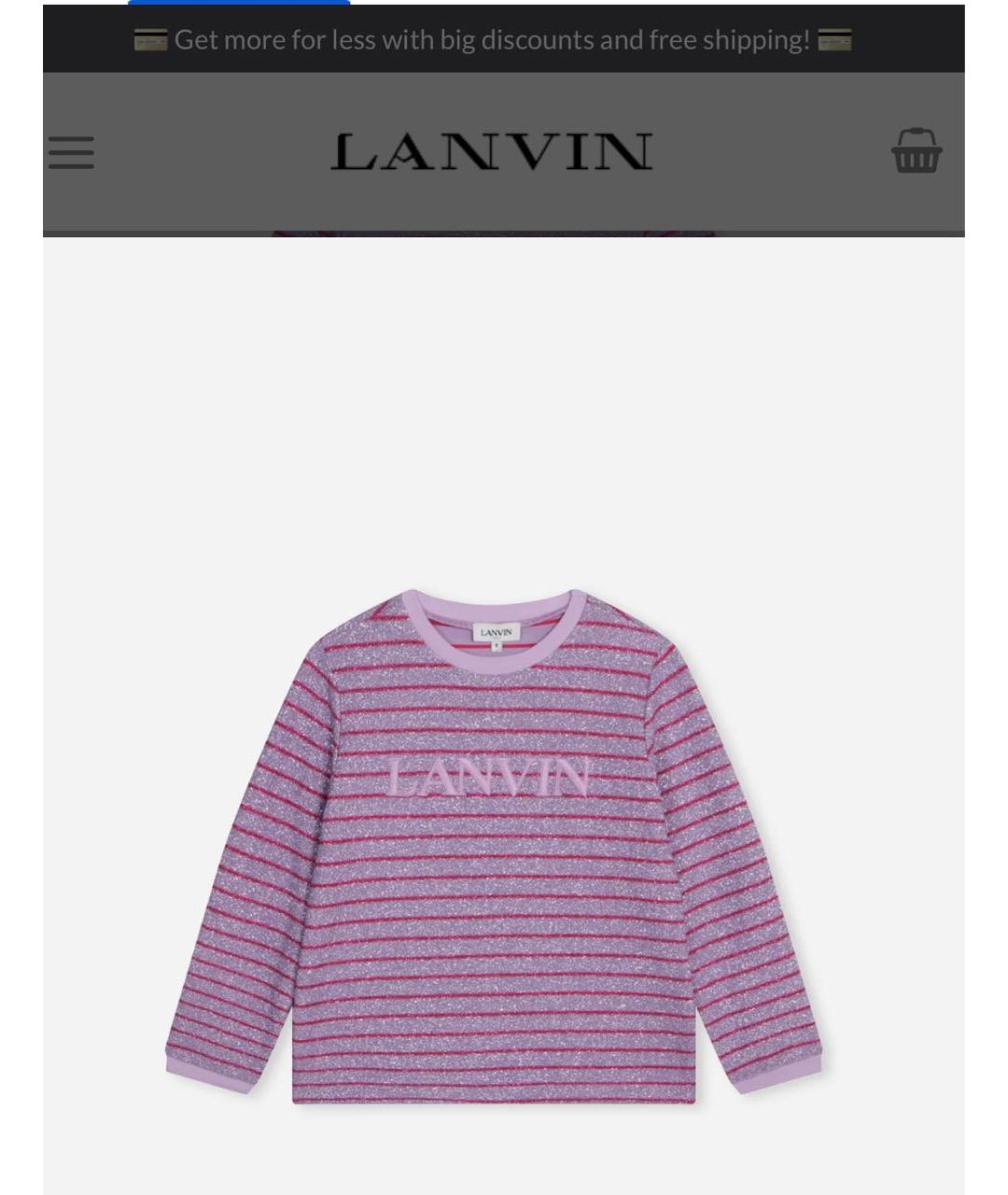 LANVIN Розовый хлопковый детская футболка / топ, фото 9