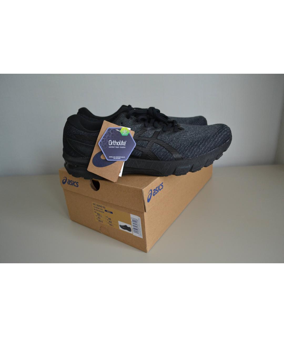 ASICS Черные текстильные низкие кроссовки / кеды, фото 2