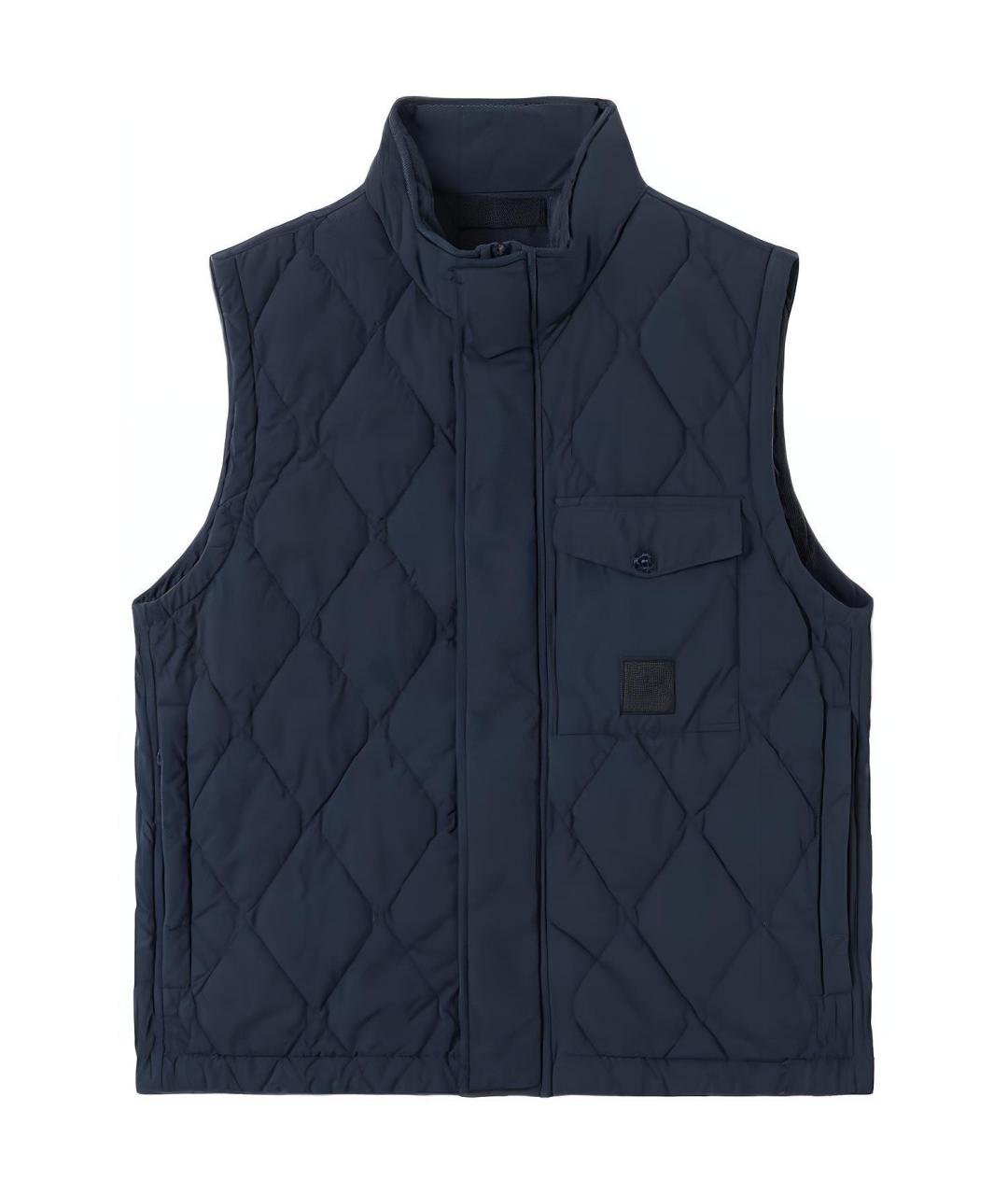 STONE ISLAND Темно-синий жилет, фото 1