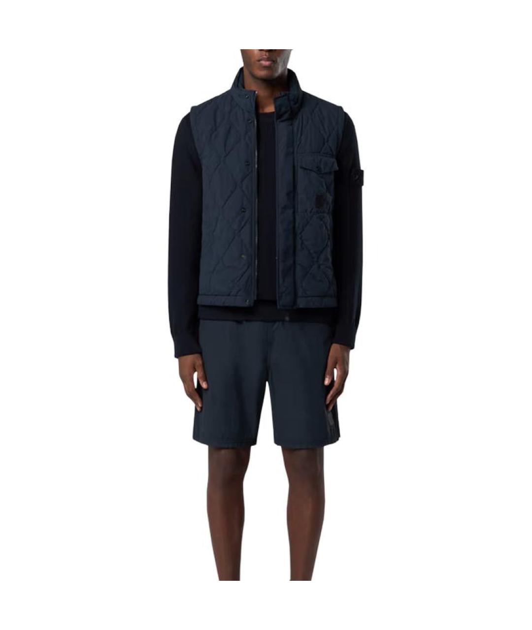 STONE ISLAND Темно-синий жилет, фото 5
