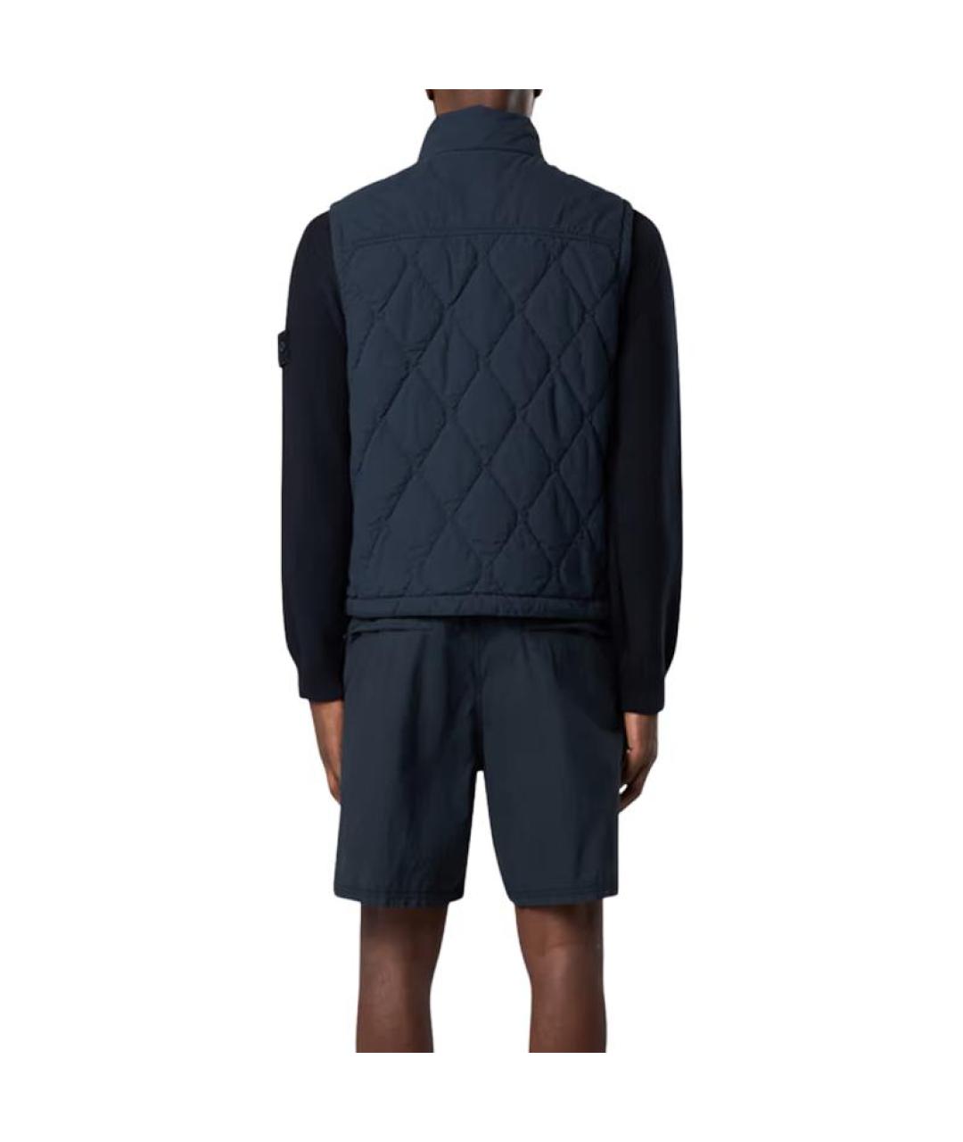 STONE ISLAND Темно-синий жилет, фото 3