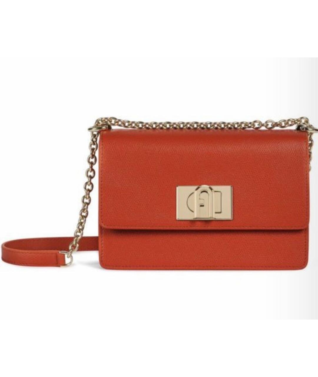 FURLA Коралловая кожаная сумка тоут, фото 5