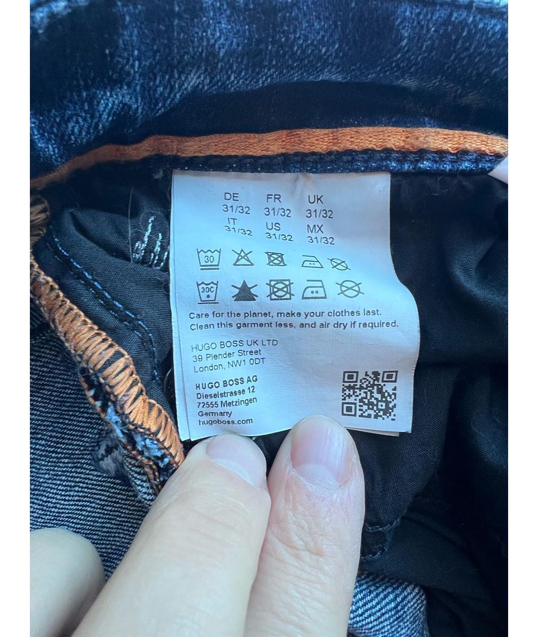 HUGO BOSS Синие хлопковые джинсы скинни, фото 4
