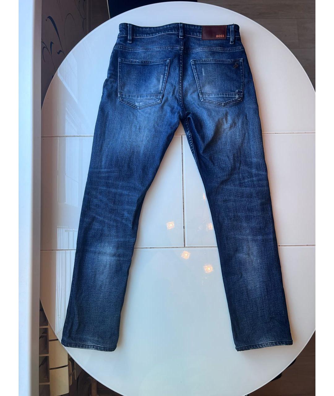 HUGO BOSS Синие хлопковые джинсы скинни, фото 2