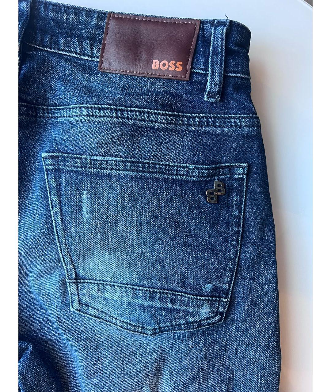 HUGO BOSS Синие хлопковые джинсы скинни, фото 3